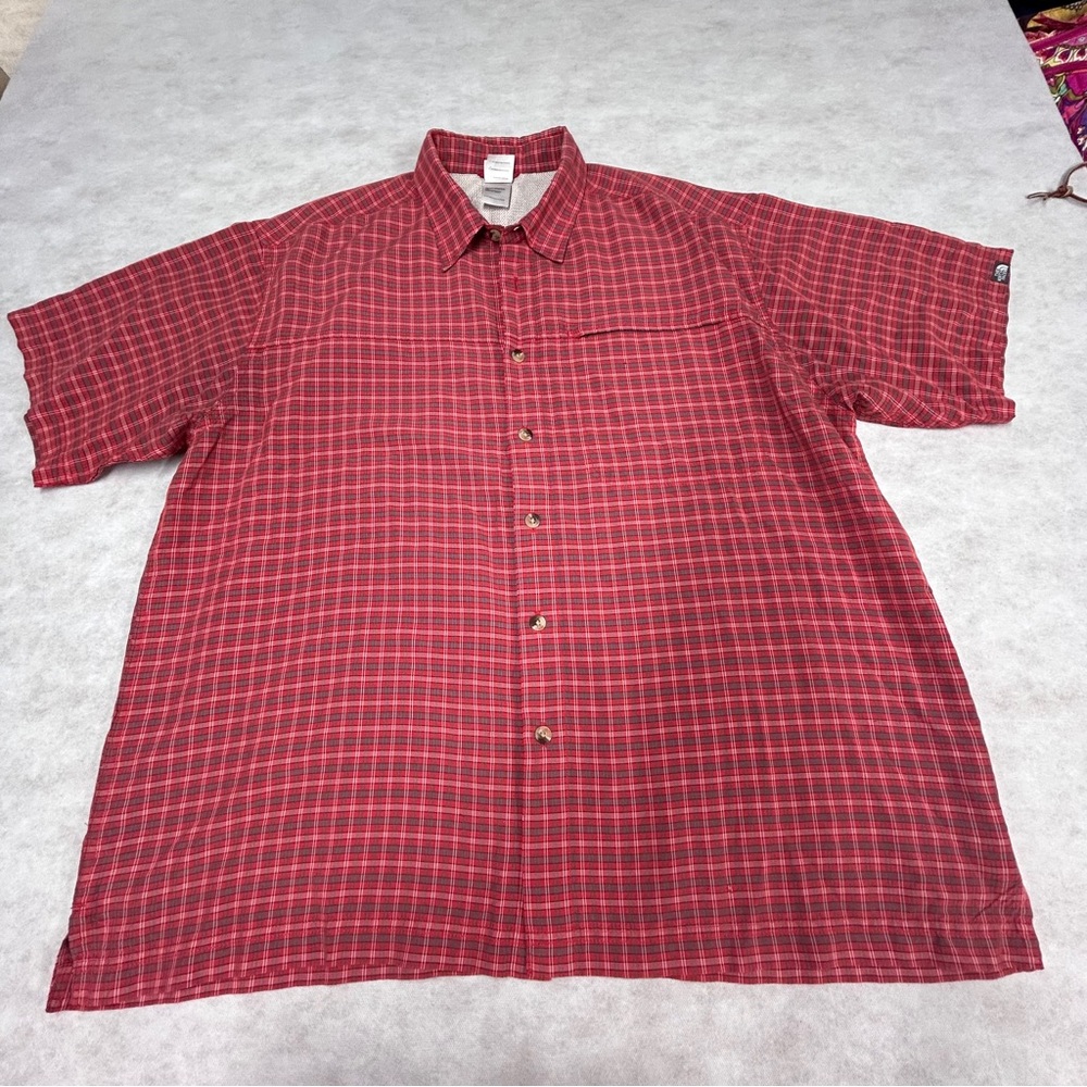 The‎ North Face Red Casual Button Down Shirt Lightweight Cotton. XL